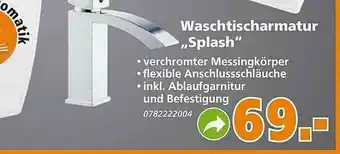 Globus Baumarkt Waschtischarmatur „splash” Angebot