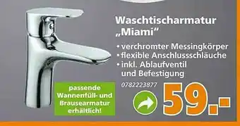 Globus Baumarkt Waschtischarmatur „miami” Angebot