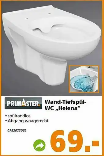 Globus Baumarkt Primaster Wand-tiefspül-wc „helena” Angebot