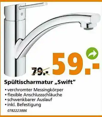 Globus Baumarkt Spültischarmatur „swift” Angebot