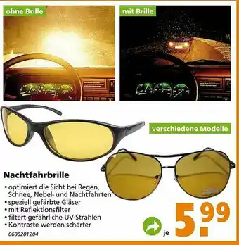 Globus Baumarkt Nachtfahrbrille Angebot