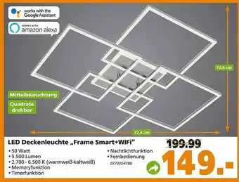 Globus Baumarkt Led-deckenleuchte „frame Smart+wifi” Angebot