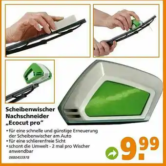 Globus Baumarkt Scheibenwischer Nachschneider „ecocut Pro” Angebot