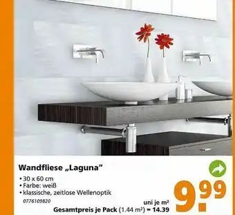 Globus Baumarkt Wandfliese „laguna” Angebot