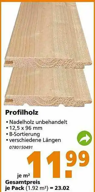 Globus Baumarkt Profiholz Angebot