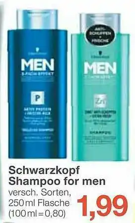 Jawoll Schwarzkopf Shampoo For Men Angebot