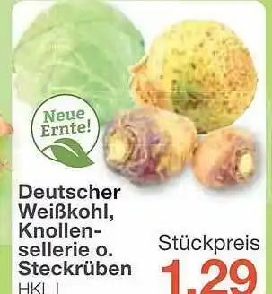 Jawoll Deutscher Weißkohl Knollen-sellerie O. Steckrüben Angebot