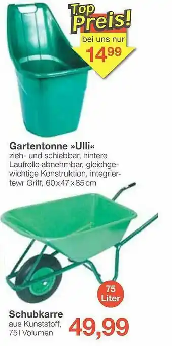 Jawoll Gartentonne >ulli<, Schubkarre Angebot