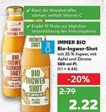 Kaufland Immer Bio Bo-ingwer-shot Angebot