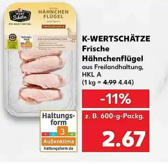 Kaufland K-wertschätze Frische Hähnchenflügel Angebot