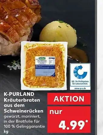 Kaufland K-purland Kräuterbraten Aus Dem Schweinerücken Angebot