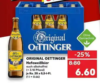 Kaufland Original Oettinger Hefeweißbier Angebot