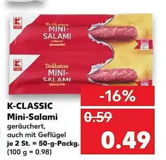 Kaufland K-classic Mini-salami Angebot