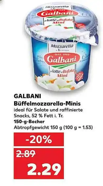 Kaufland Galbani Büffelmozzarell-minis Angebot