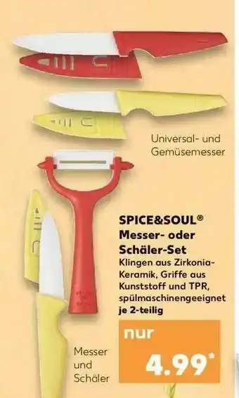 Kaufland Spice&soul Messer- Oder Schäler-set Angebot