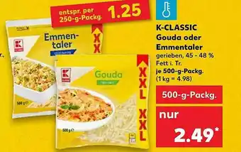 Kaufland K-classic Gouda Oder Emmentaler Angebot