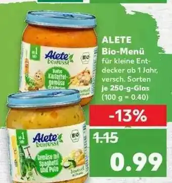 Kaufland Alete Bio-menü Angebot