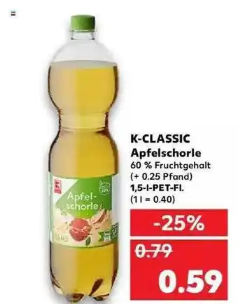 Kaufland K-classic Apfelschorle Angebot