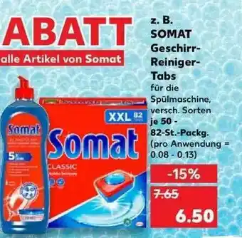 Kaufland Z. B. Somat Geschirr-reiniger-tabs Angebot