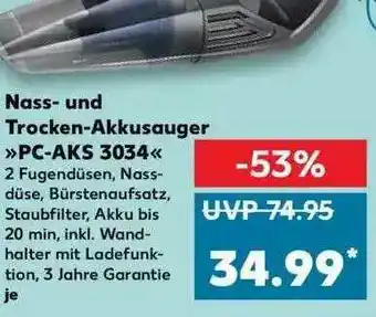 Kaufland Nass- Und Trocken-akkusauger »pc-aks 3034« Angebot