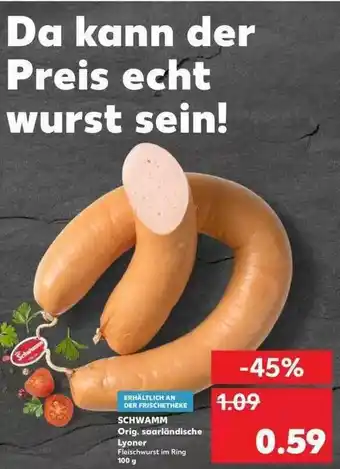 Kaufland Schwamm Orig. Saarländische Lyoner Angebot