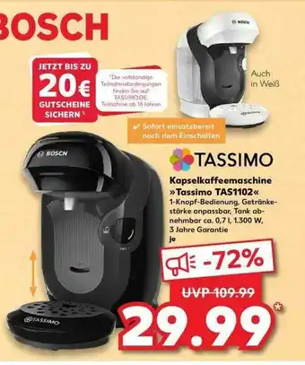 Kaufland Tassimo Kapselkaffeemaschine »tassimo Tas1102« Angebot