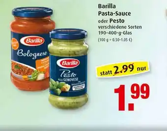 Markant Barilla Pasta-sauce Oder Pesto Angebot