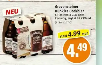 Markant Grevensteiner Dunkless Bockbier Angebot