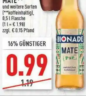 Marktkauf Bionade Mate Angebot