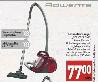 Marktkauf Bodenstaubsauger „ro2933ea Swift Power Parquet” Rowenta Angebot