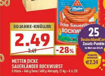 Marktkauf Metten Dicke Sauerländer Bockwurst Angebot