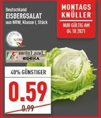 Marktkauf Deutschland Eisbergsalat Angebot