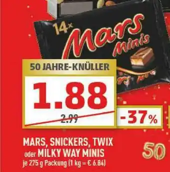 Marktkauf Mars Snickers Twix Or Milky Way Minis Angebot