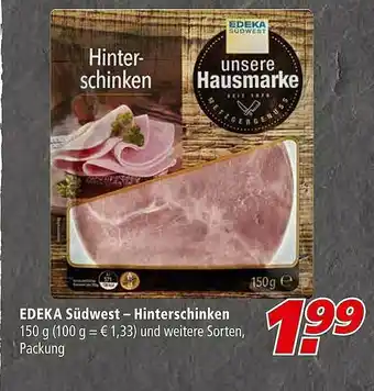 Marktkauf Edeka Südwest - Hiterschinken Angebot