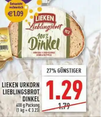 Marktkauf Lieken Urkorn Lieblingsbrot Dinkel Angebot