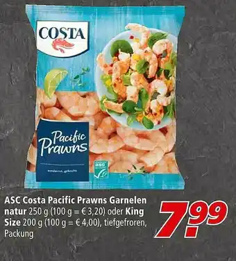 Marktkauf Asc Costa Pacific Prawns Garnelen Natur Oder King Size Angebot