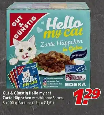 Marktkauf Gut & Günstig Hello My Cat Zarte Häppchen Angebot