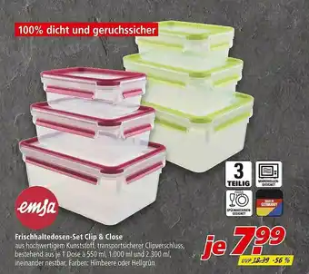 Marktkauf Frischhaltedosen-set Clip & Close Emsa Angebot