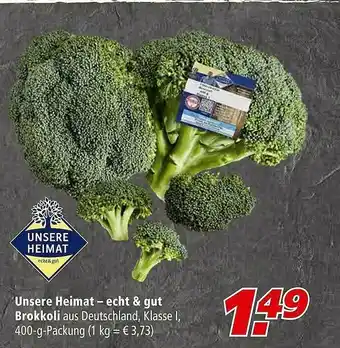 Marktkauf Unsere Heimat - Echt & Gut Brokkoli Angebot