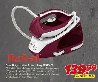 Marktkauf Tefal Dampfbügelstation Express Easy Sv6130eo Angebot