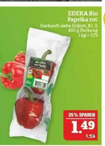 Marktkauf Edeka Bio Paprika Rot Angebot