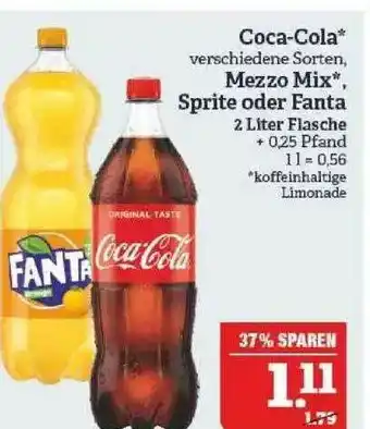 Marktkauf Coca-cola Mezzo Mix Sprite Oder Fanta Angebot