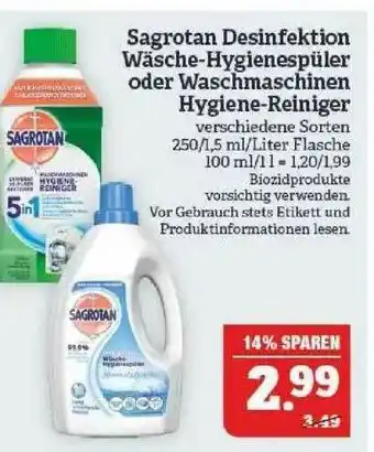 Marktkauf Sagrotan Desinfektion Wäsche-hygienespüler Oder Waschmaschinen Hygiene-reiniger Angebot