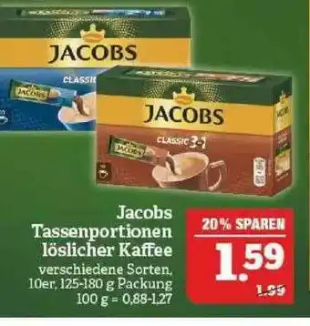 Marktkauf Jacobs Tassenportionen Löslicher Kaffee Angebot