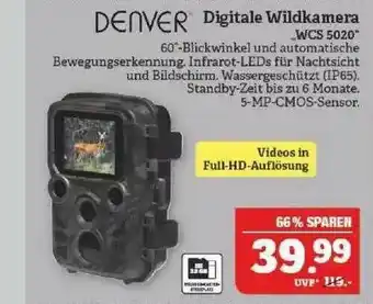 Marktkauf Denver Digitale Wildkamera „wcs 5020” Angebot