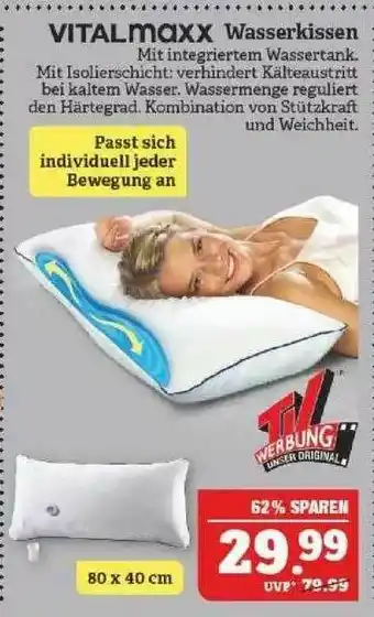 Marktkauf Vitalmaxx Wasserkissen Angebot