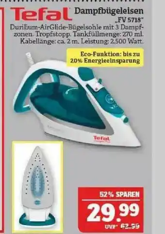 Marktkauf Tefal Dampfbügeleisen „fv 5718” Angebot