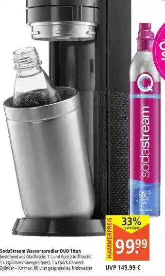 Marktkauf Sodastream Wasserspudler Duo Titan Angebot