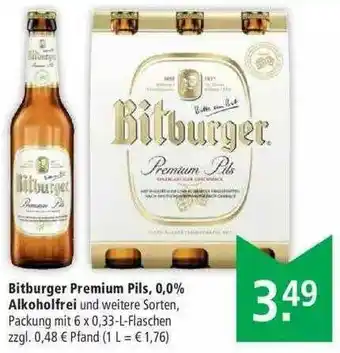 Marktkauf Bitburger Premium Pils 0.0% Alkoholfrei Angebot