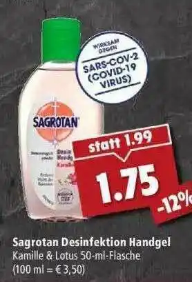 Marktkauf Sagrotan Desinfektion Handgel Angebot